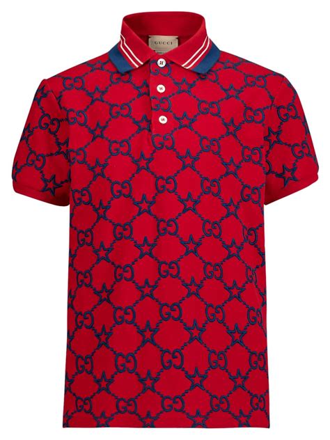 gucci polo shirt red